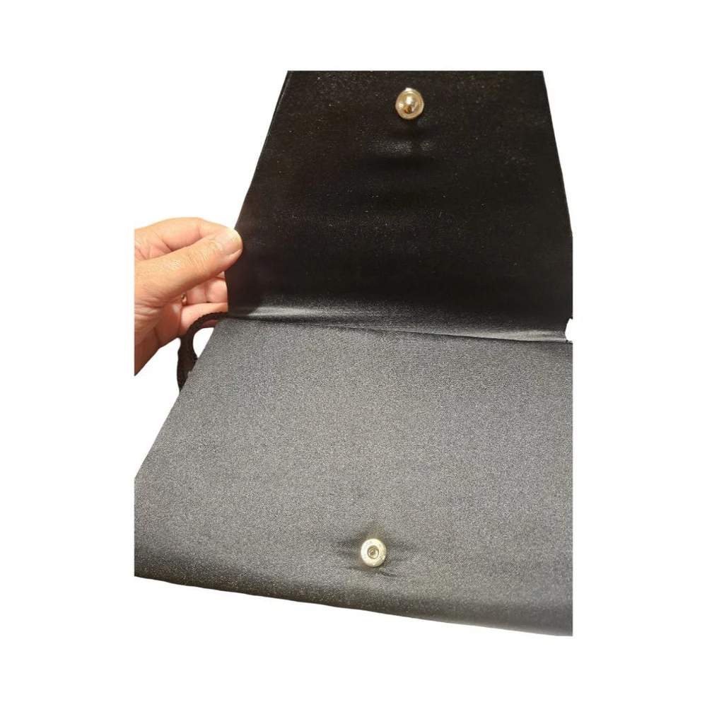 Carla Marchi Butterfly Beaded Black Evening Clutch